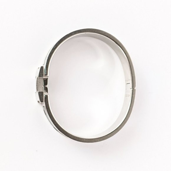 SOLD Hermes Black Silver Clic Clac Bracelet PM - Picture 5 of 7